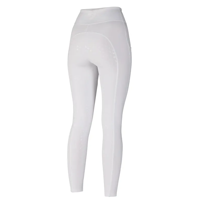 Aubrion Hudson Full Grip Ladies Competition Riding Tights - White-1