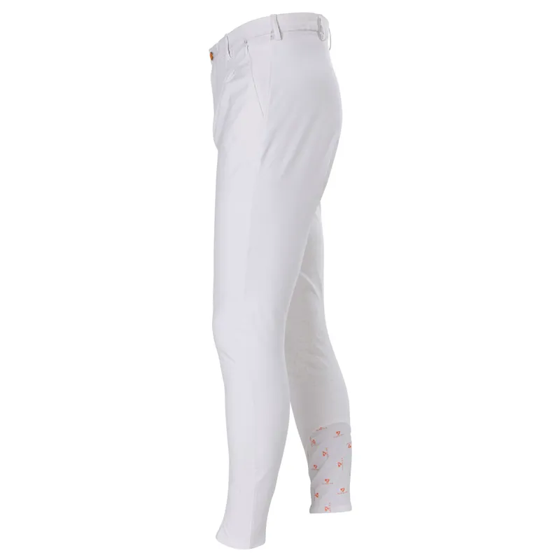 Aubrion Walton Knee Grip Mens Competition Breeches - White-1