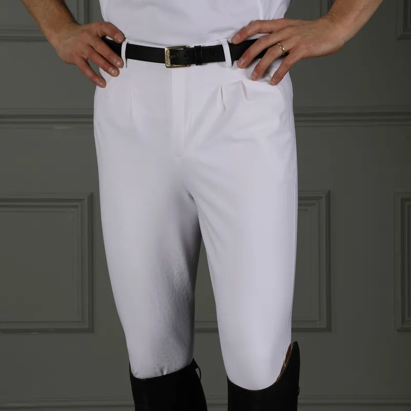 Aubrion Walton Knee Grip Mens Competition Breeches - White-2