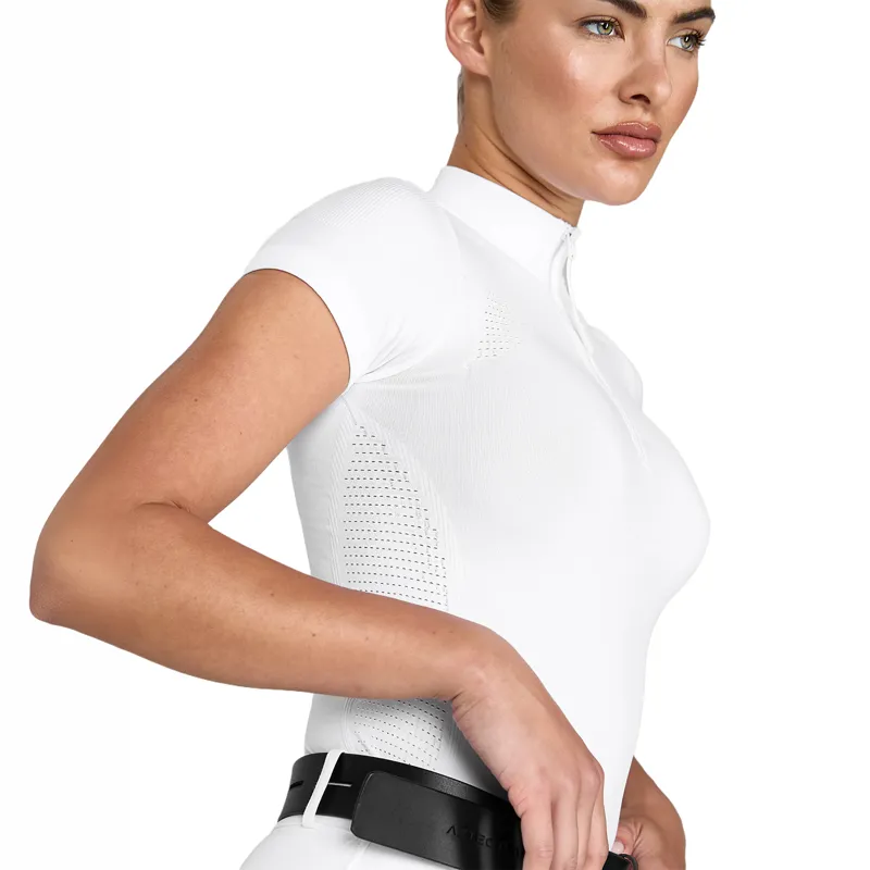 Aztec Diamond 3D Woven Womens Show Shirt - White-2