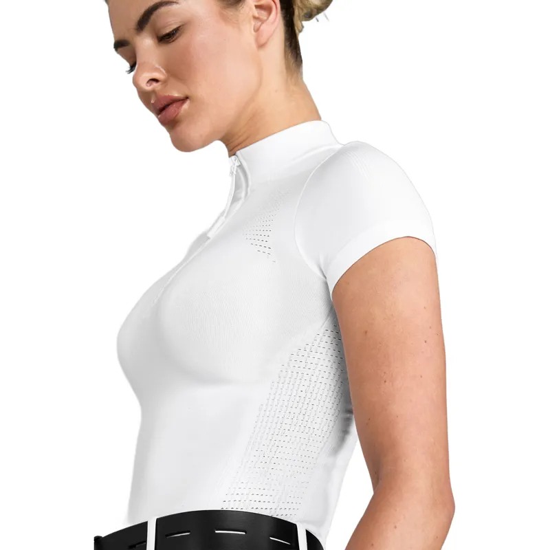 Aztec Diamond 3D Woven Womens Show Shirt - White-3