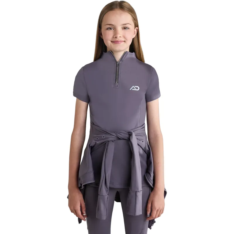 Aztec Diamond Young Rider Short Sleeve Junior Base Layer  - Amethyst Pre-Order-4