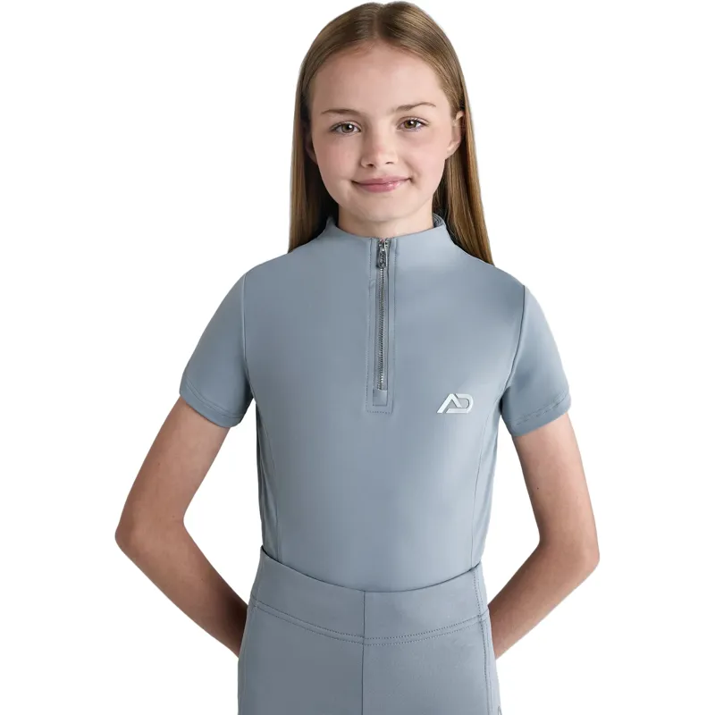 Aztec Diamond Young Rider Short Sleeve Junior Base Layer - Ash Blue Pre-Order