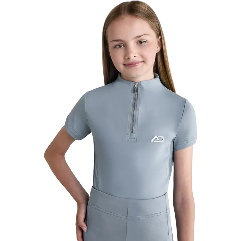 Aztec Diamond Young Rider Short Sleeve Junior Base Layer - Ash Blue Pre-Order-4