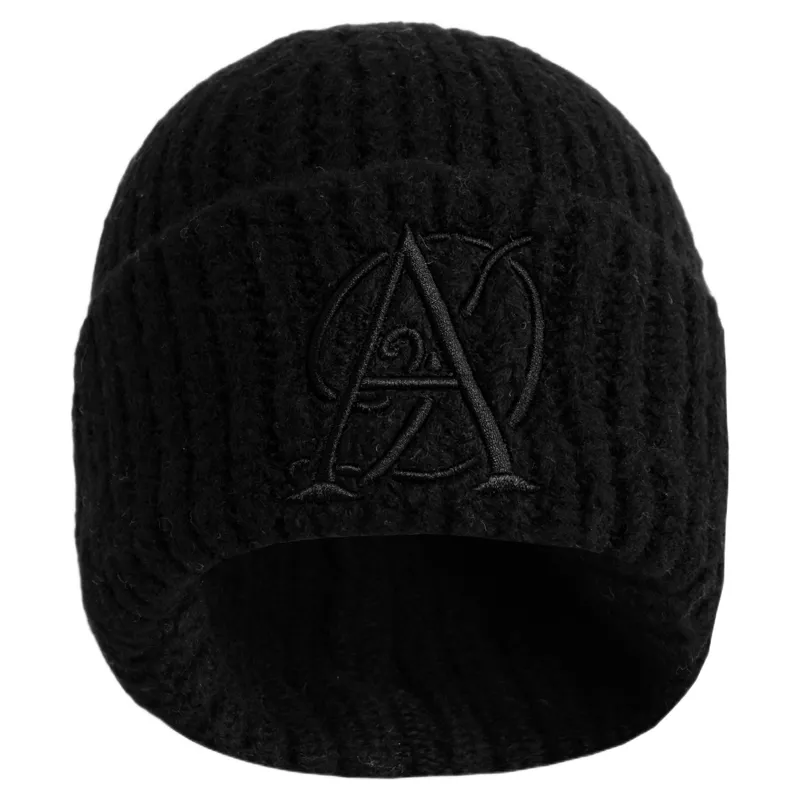 Aztec Diamond Embroidered Beanie - Black Pre-Order-1