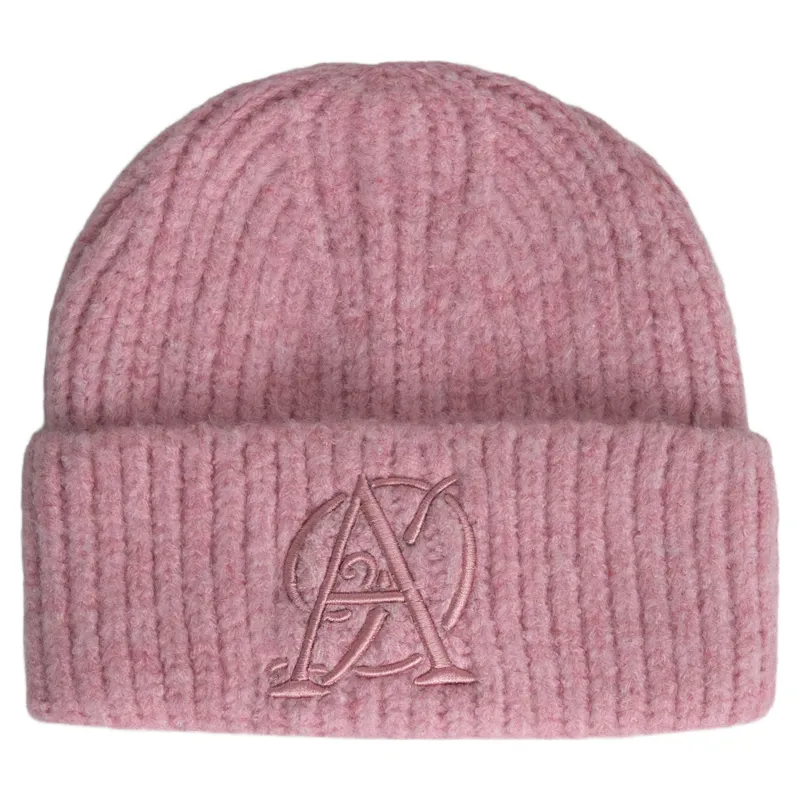 Aztec Diamond Embroidered Beanie - Pink Pre-Order