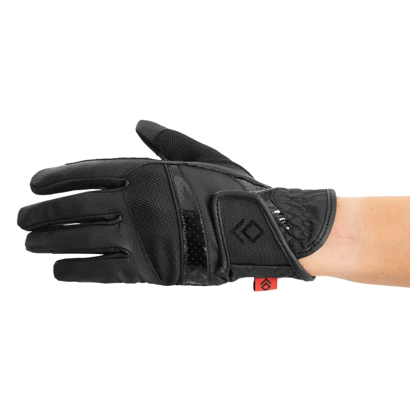 Aztec Diamond Young Rider Pro Grip Riding Gloves - Black/Patent-1