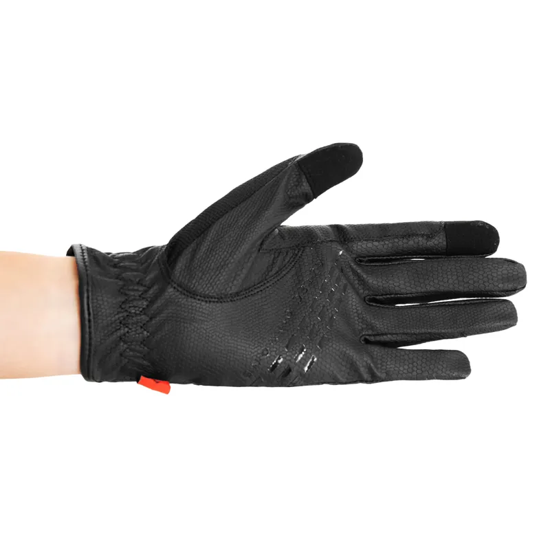 Aztec Diamond Young Rider Pro Grip Riding Gloves - Black/Patent-3