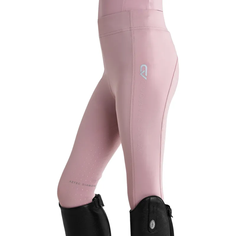 Aztec Diamond Young Rider Full Grip Riding Leggings - Pink