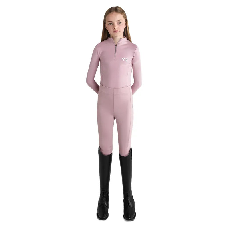 Aztec Diamond Young Rider Full Grip Riding Leggings - Pink-3