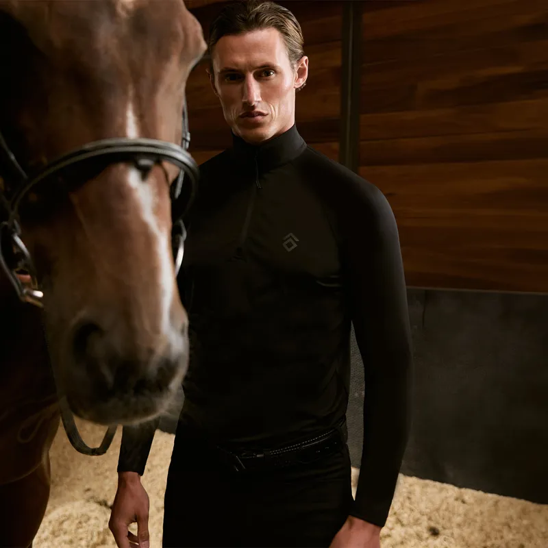 Aztec Diamond Core Mens 1/4 Zip Base Layer - Black-3