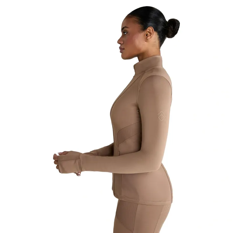 Aztec Diamond Core Womens Fitted Jacket - Camel-3