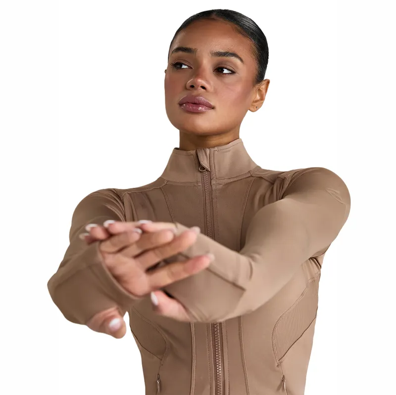 Aztec Diamond Core Womens Fitted Jacket - Camel-7