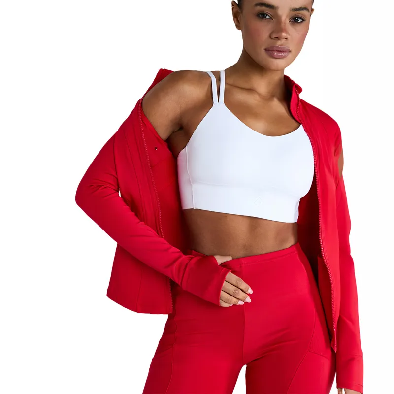 Aztec Diamond Core Womens Fitted Jacket - Crimson-5