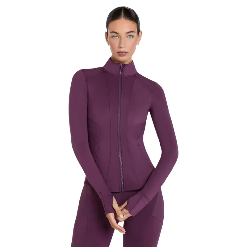 Aztec Diamond Fitted Womens Jacket - Plum Pre-Order-3