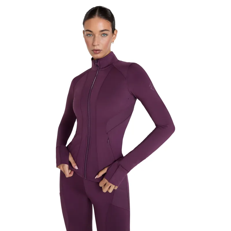 Aztec Diamond Fitted Womens Jacket - Plum Pre-Order