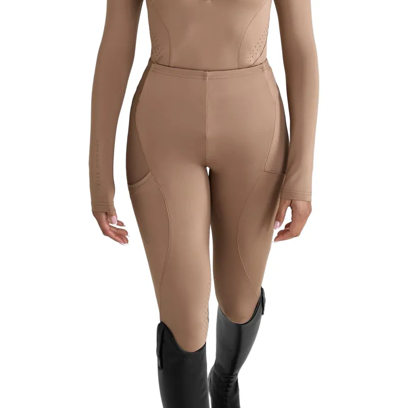 Aztec Diamond Core Full Seat Riding Tights - Camel-2