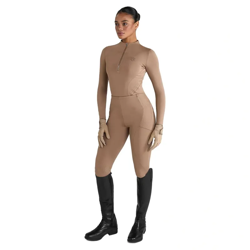 Aztec Diamond Core Full Seat Riding Tights - Camel-4