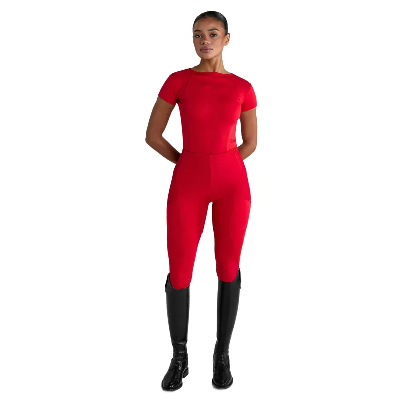 Aztec Diamond Core Full Seat Riding Tights - Crimson-1