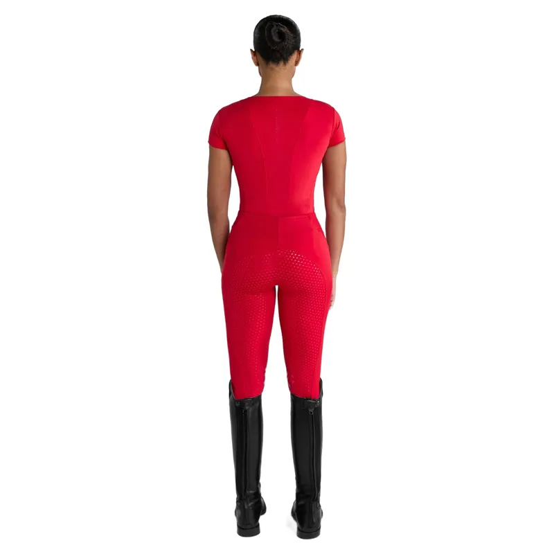 Aztec Diamond Core Full Seat Riding Tights - Crimson-3