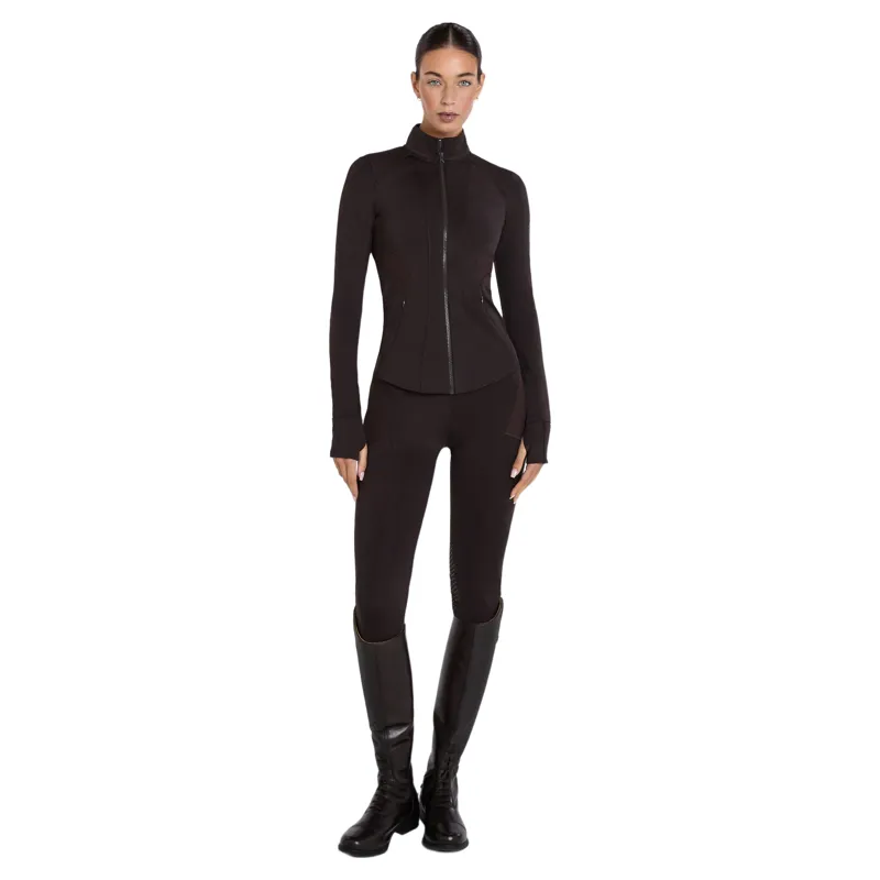 Aztec Diamond Core Full Grip Womens Riding Leggings - Espresso Pre-Order-1