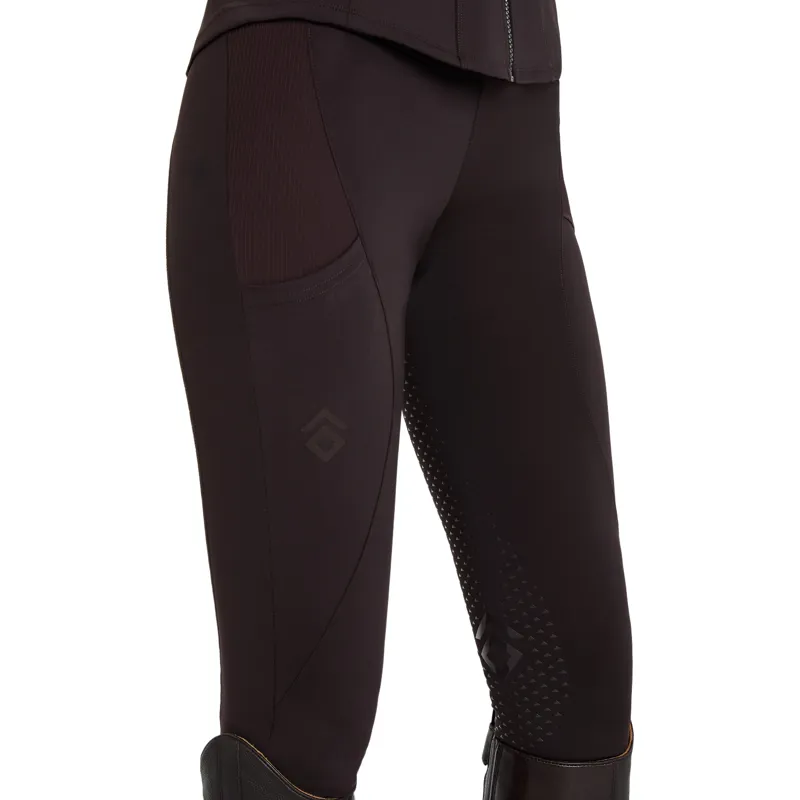 Aztec Diamond Core Full Grip Womens Riding Leggings - Espresso Pre-Order-4