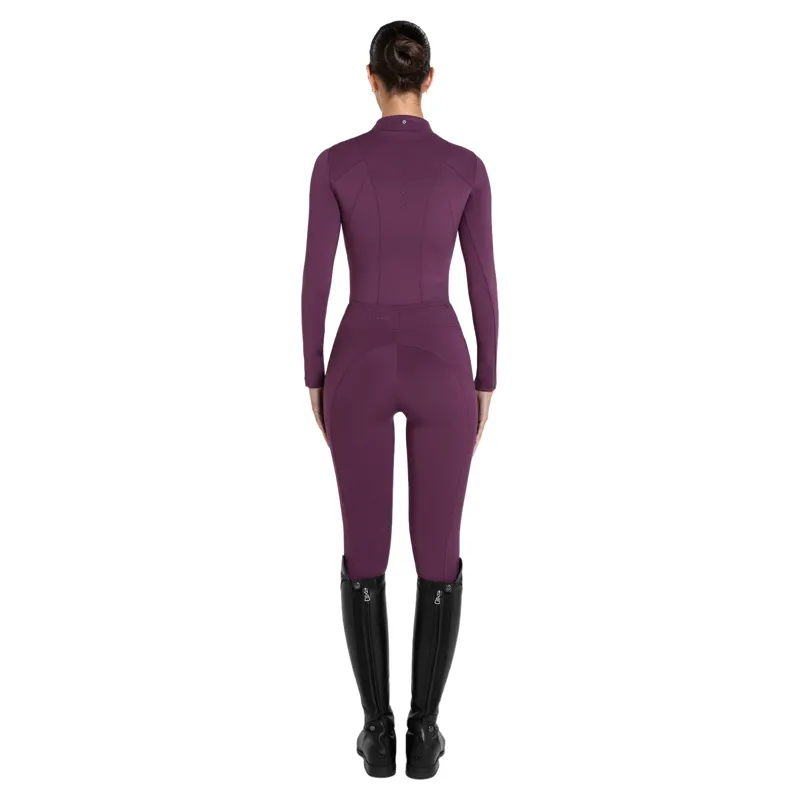 Aztec Diamond Core Full Grip Womens Riding Leggings - Plum Pre-Order-4