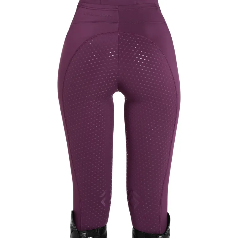 Aztec Diamond Core Full Grip Womens Riding Leggings - Plum Pre-Order-3