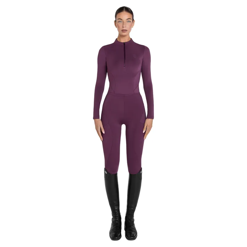 Aztec Diamond Core Long Sleeve Womens Base Layer - Plum Pre-Order-7