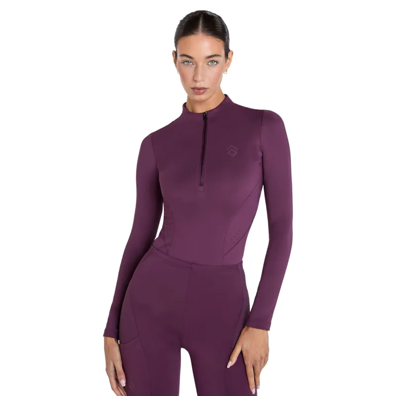 Aztec Diamond Core Long Sleeve Womens Base Layer - Plum Pre-Order-9