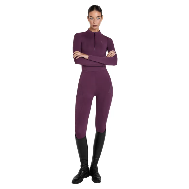 Aztec Diamond Core Long Sleeve Womens Base Layer - Plum Pre-Order-8