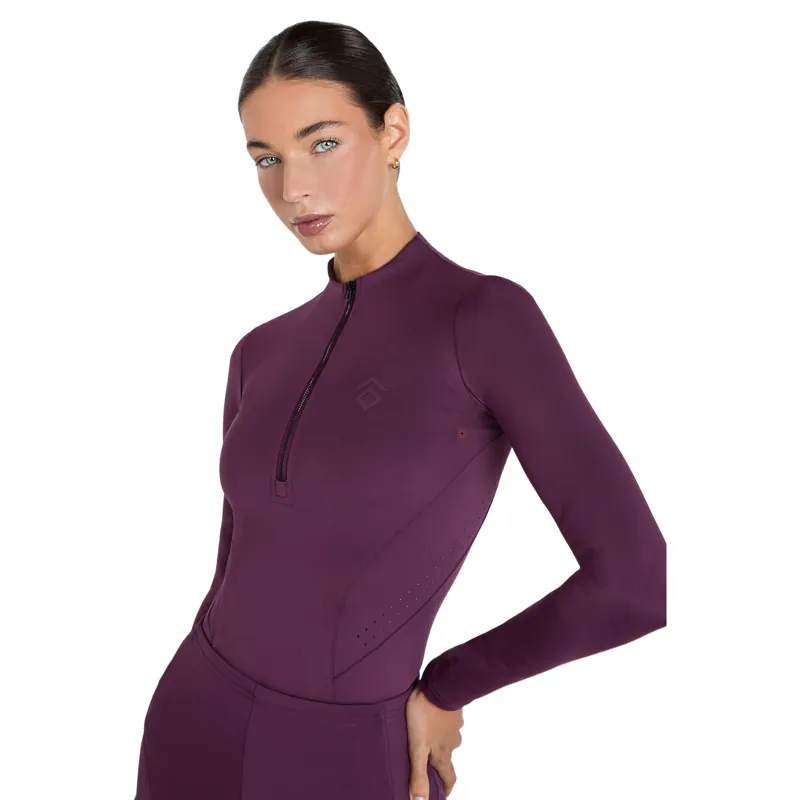Aztec Diamond Core Long Sleeve Womens Base Layer - Plum Pre-Order-5