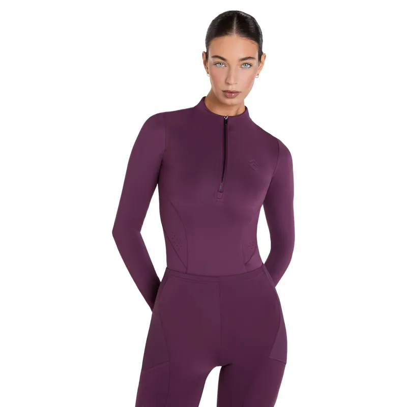 Aztec Diamond Core Long Sleeve Womens Base Layer - Plum Pre-Order