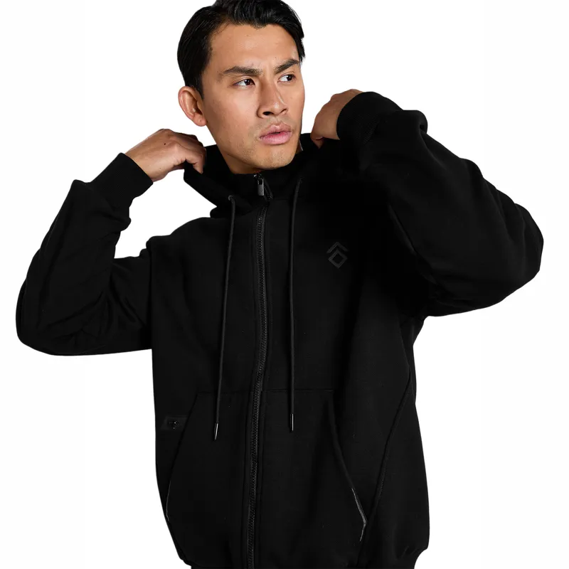 Aztec Diamond Core Mens Full Zip Hoodie - Black-1