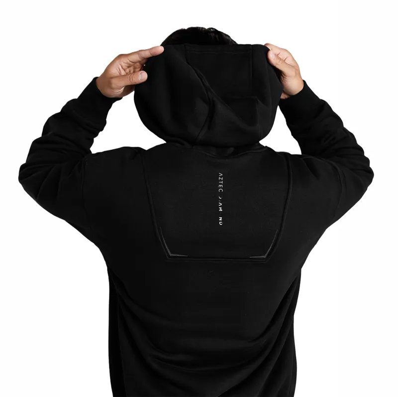 Aztec Diamond Core Mens Full Zip Hoodie - Black-3