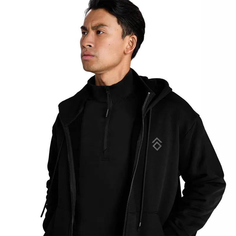 Aztec Diamond Core Mens Full Zip Hoodie - Black-4