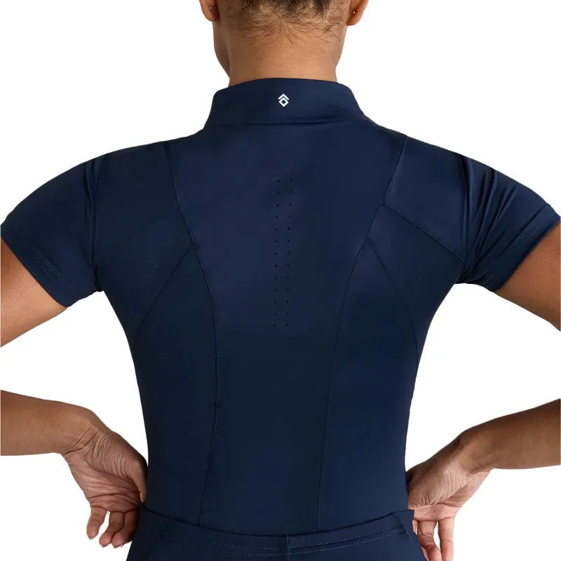 Aztec Diamond Core Short Sleeve Ladies Base Layer - Navy-2