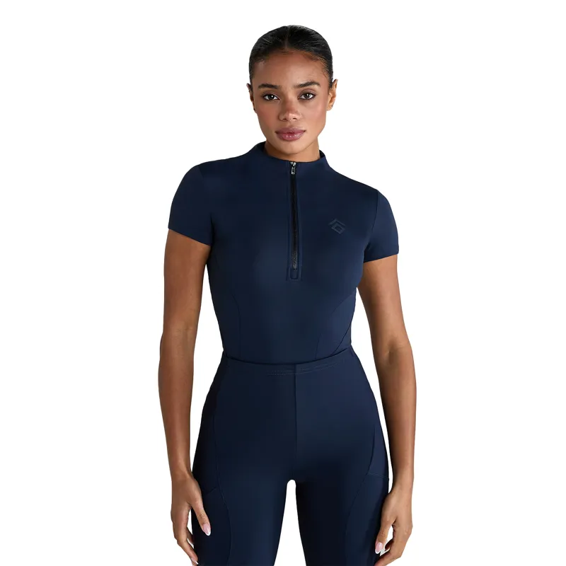 Aztec Diamond Core Short Sleeve Ladies Base Layer - Navy