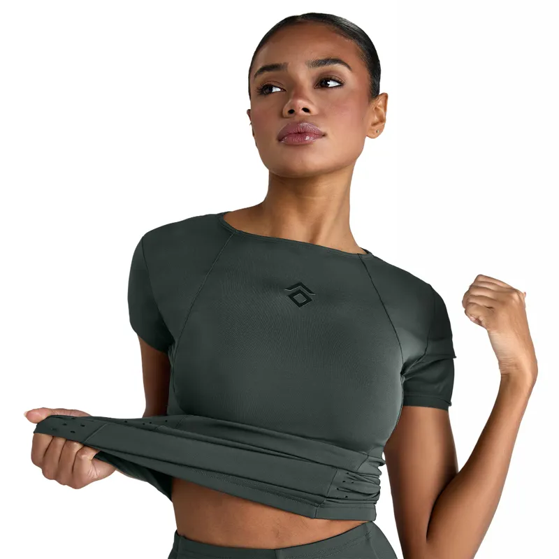 Aztec Diamond Core Womens Tech Short Sleeve Tee - Fern-5