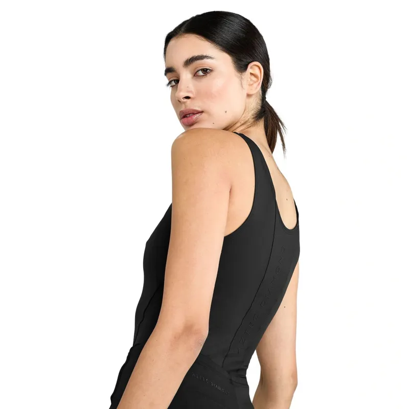 Aztec Diamond Core Ladies Vest Top - Black-1