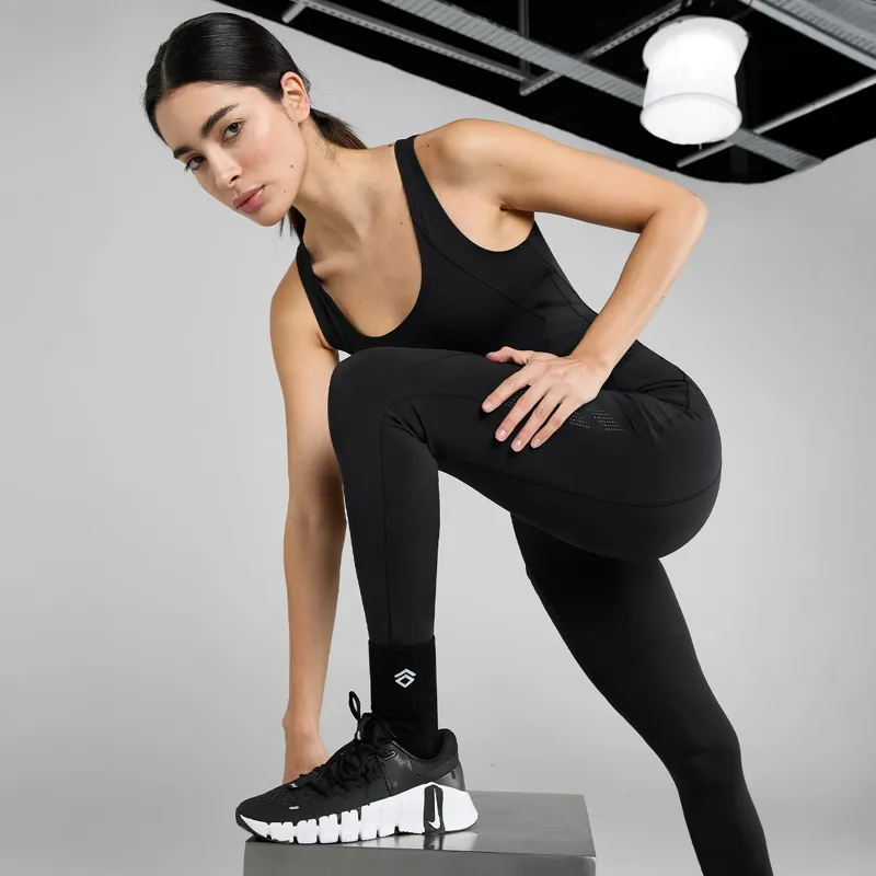 Aztec Diamond Core Ladies Vest Top - Black-2