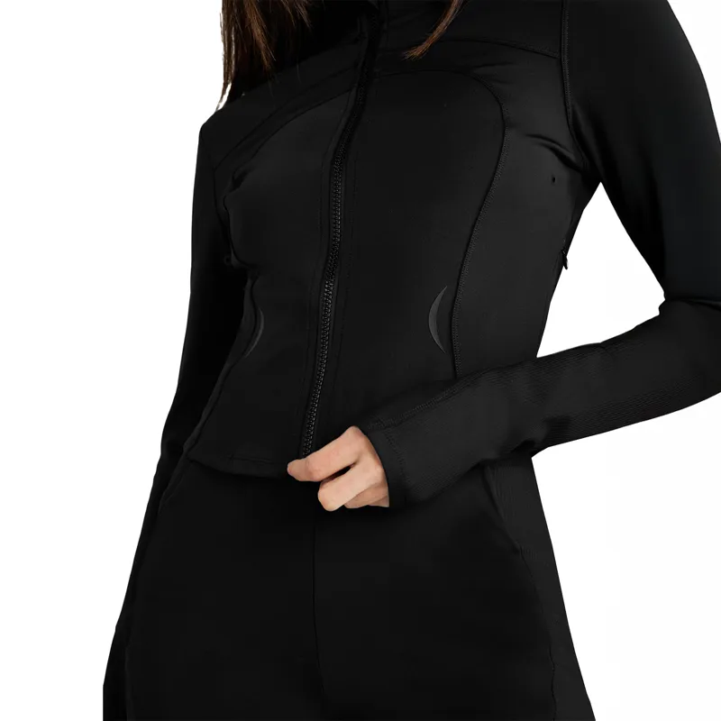 Aztec Diamond Define Ladies Fitted Cropped Jacket - Black-6