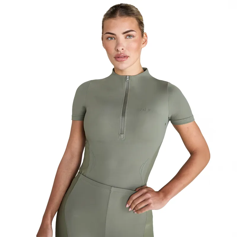 Aztec Diamond Define Womens Short Sleeve Base Layer - Sage-3