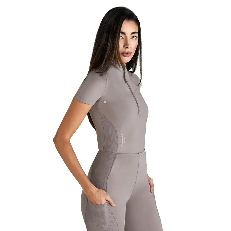 Aztec Diamond Define Ladies Short Sleeve Base Layer - Truffle-6