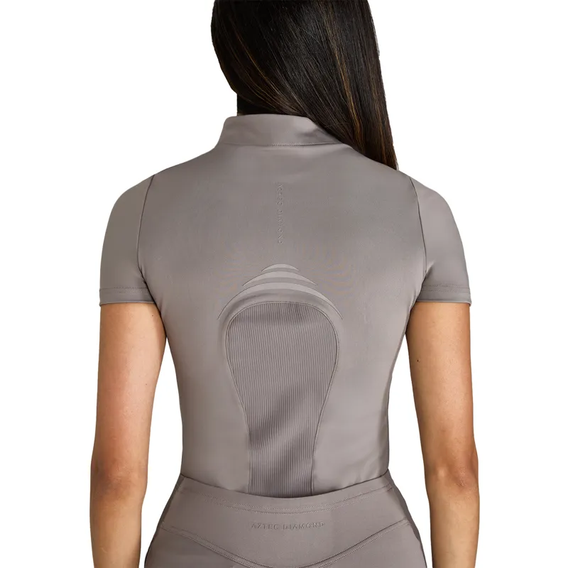 Aztec Diamond Define Ladies Short Sleeve Base Layer - Truffle-1