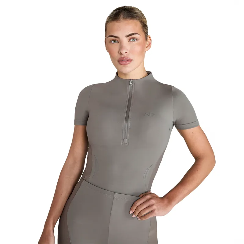 Aztec Diamond Define Ladies Short Sleeve Base Layer - Truffle-3