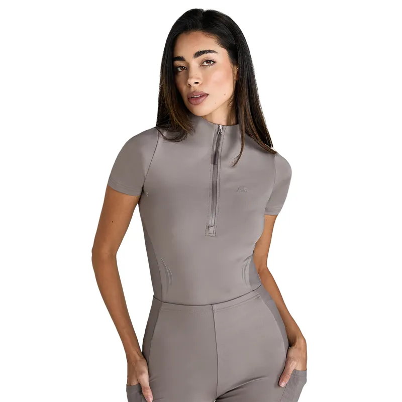 Aztec Diamond Define Ladies Short Sleeve Base Layer - Truffle-2