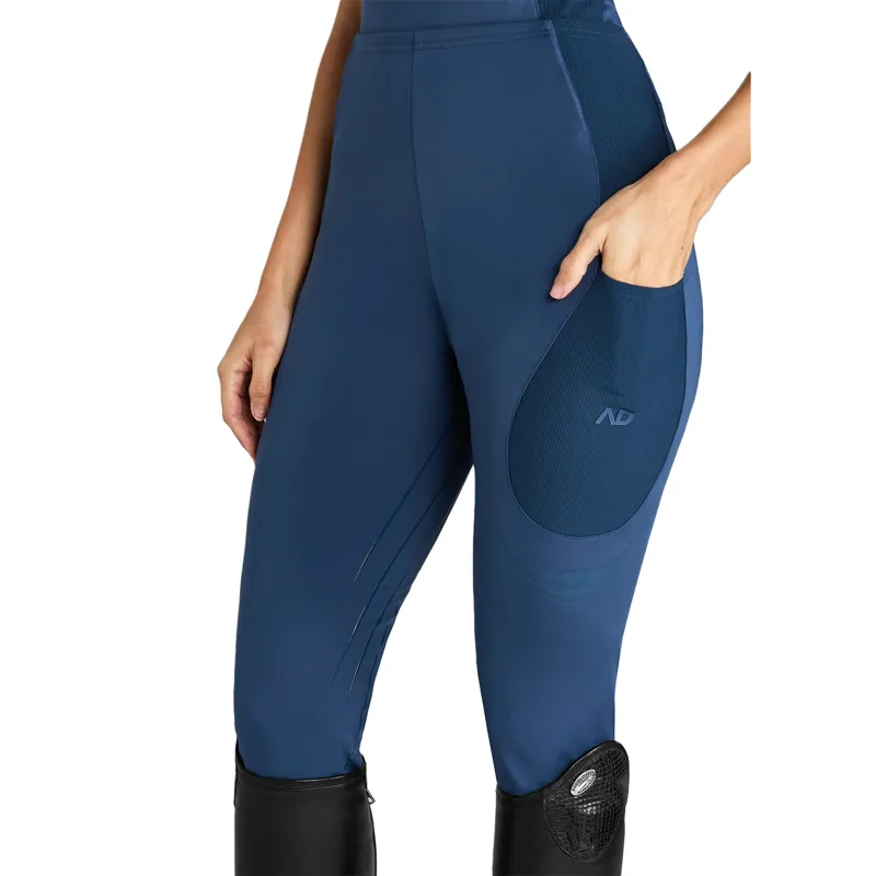 Aztec Diamond Define Full Grip Ladies Riding Leggings - Azul-3
