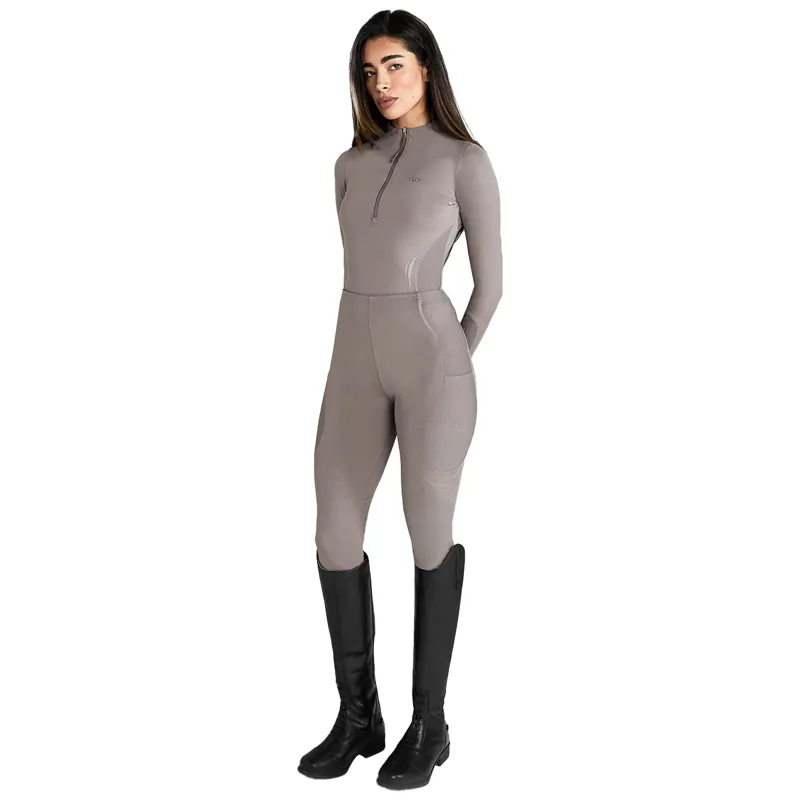 Aztec Diamond Define Full Grip Ladies Riding Leggings - Truffle-2