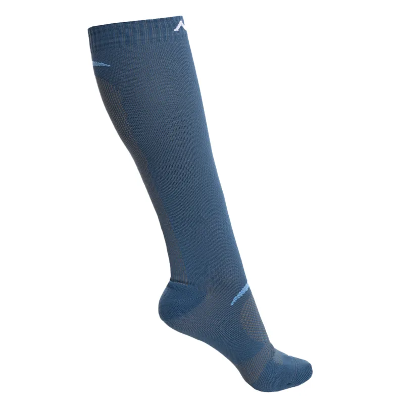 Aztec Diamond Define Ladies Riding Socks 2 Pack - Black/Azul-3